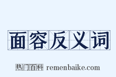 面容反义词是什么意思的图片